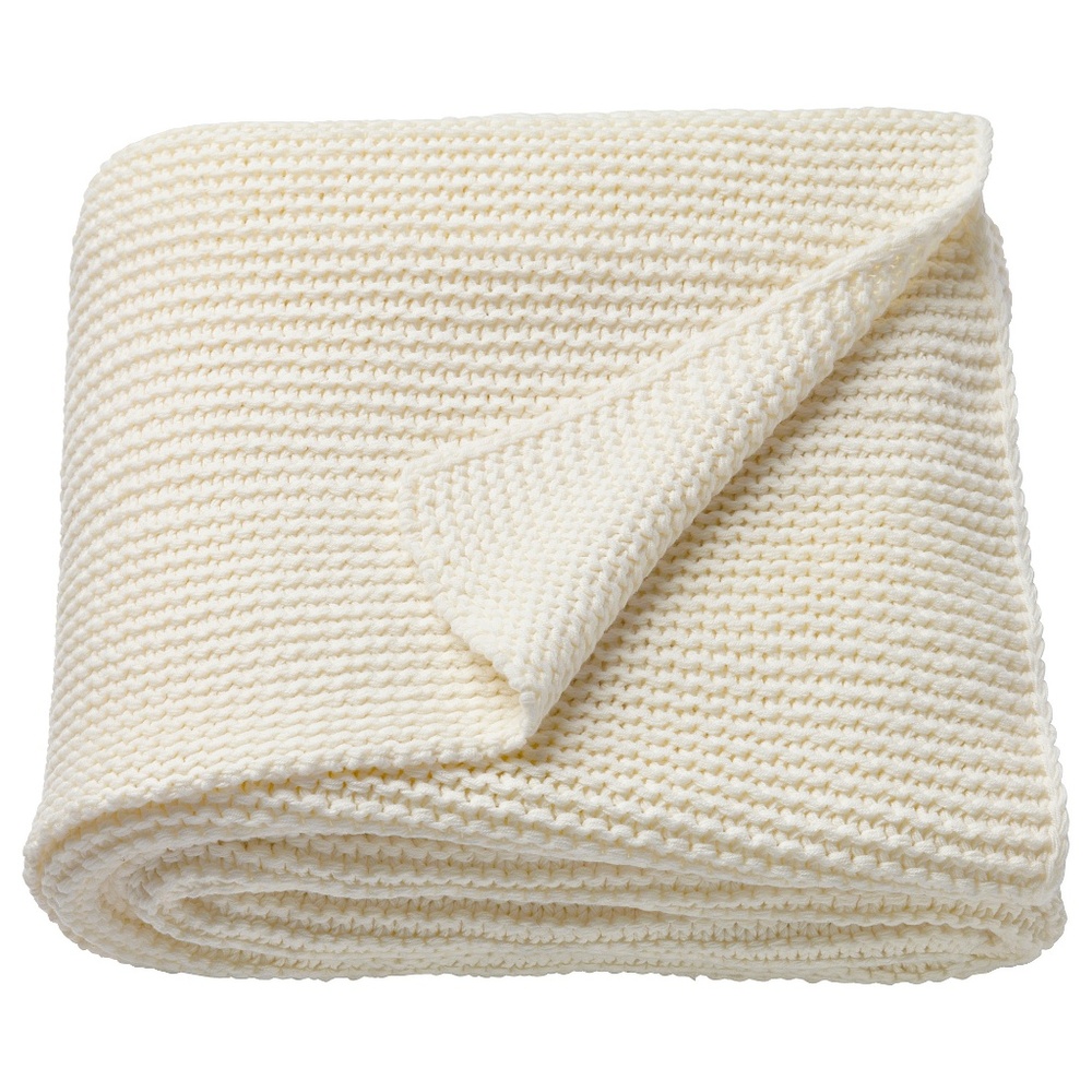 NWOT IKEA Ingabritta Off-White Cream Throw